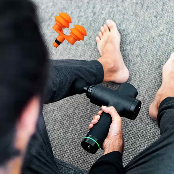 40 пистолет за фасции, масажна глава за пистолет за фасции, производители на аксесоари за пистолет за фасции, силиконова масажна глава, метална PU пластмасова масажна глава