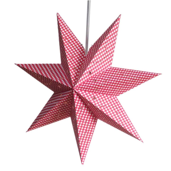 Lantera din hartie cu design stea cu sapte colturi, Enforose, utilizare versatila, usor de instalat
