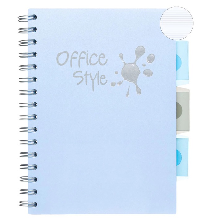 Dictando jegyzetfüzet, irodai stílus, A5, Ciel, 4 tárgy, spirál, 128 lap