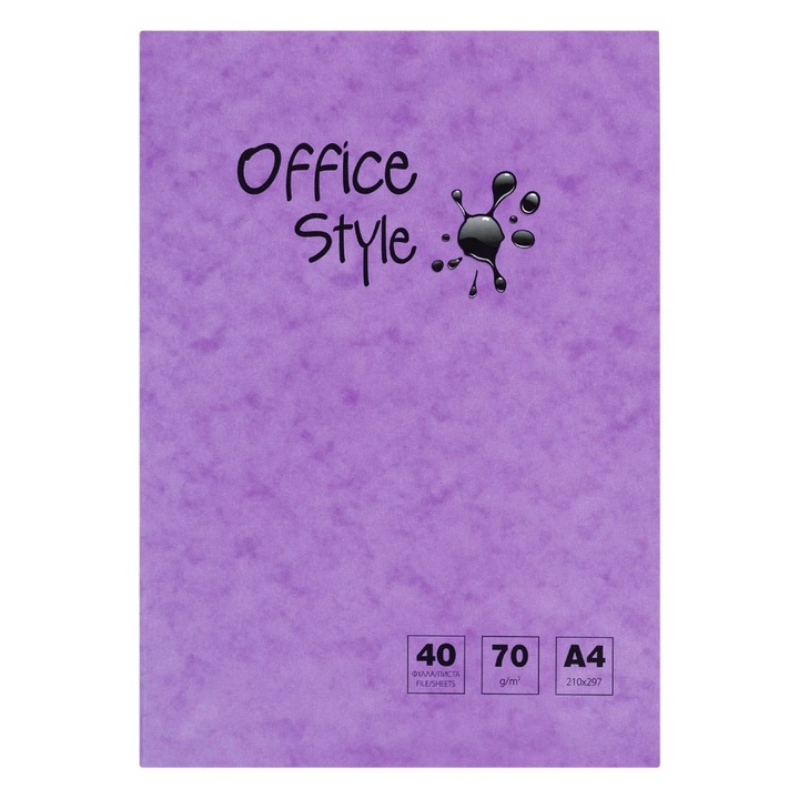 Diákfüzet A4-es, irodai stílusú, 40 lapos, puha borítós, lila