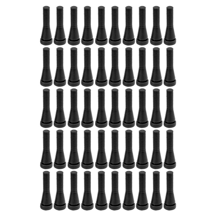 Set 50 de degete din cauciuc pentru smulgerea penelor, 6x1.9cm, negru