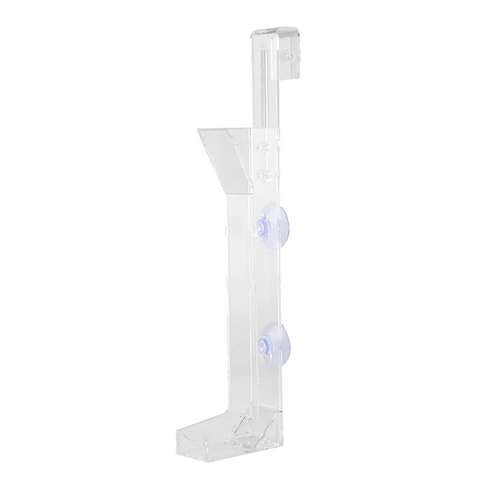 Hranitoare acvarii din acril pentru creveti, 20x6x3cm, cu carlig ajustabil si ventuze
