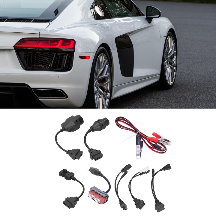 8 darabos komplett OBD-kábelkészlet autódiagnosztikához, TNEAYWHE, PVC, kopásálló, plug and play