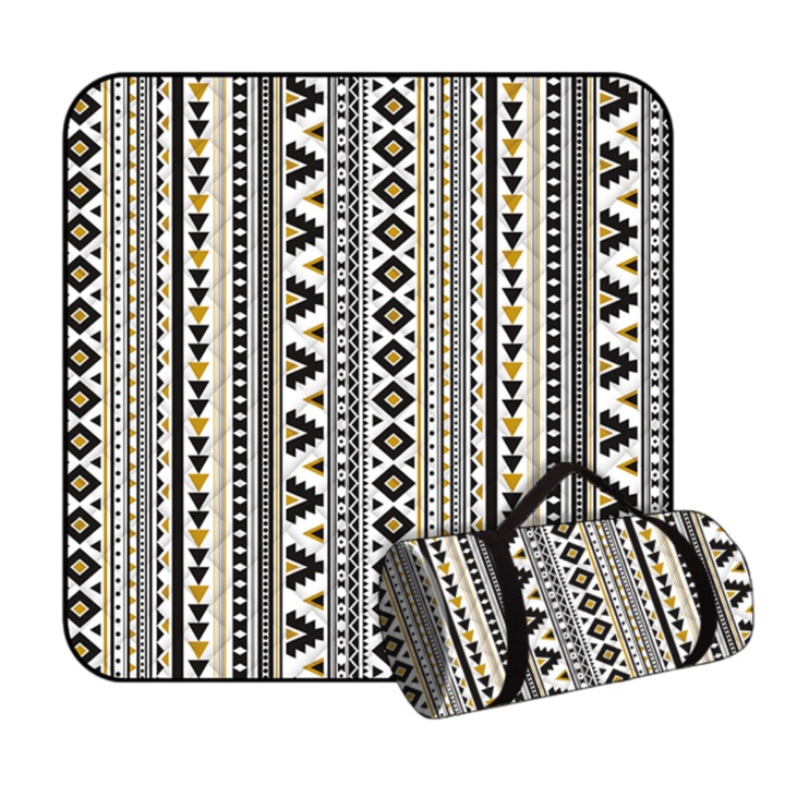 Covor de picnic Enforose, impermeabil, pliabil, multicolor, 200x200cm