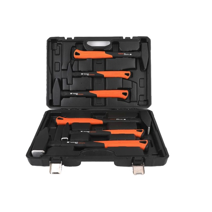 Set ciocane slusarsice Extreme, 6 piese, 300g-2000g, trunchi fiberglass, otel hartat