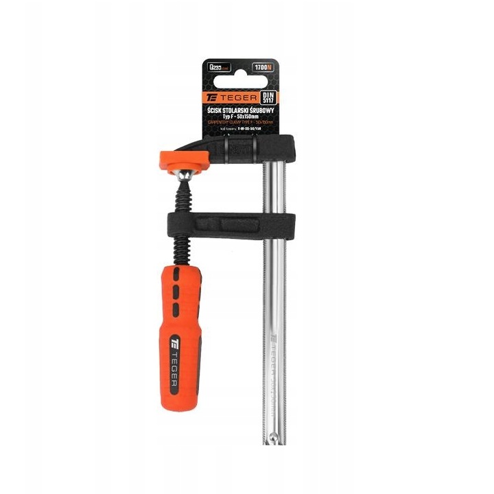 Clema cu surub de dulgher TIP F 50x150 mm Teger TW-SS-50/150