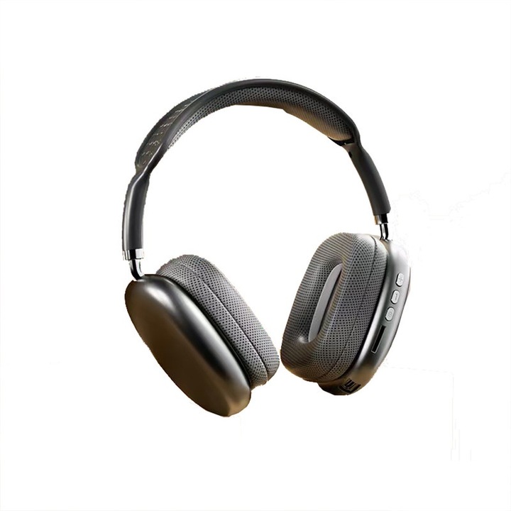 Vezeték nélküli fejhallgató, összecsukható kialakítás, adaptív zajszűrés, fekete, 4-8 órás akkumulátor-üzemidő