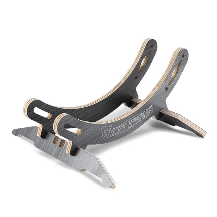 Fa kerékpártároló, elegáns, kompakt kialakítás