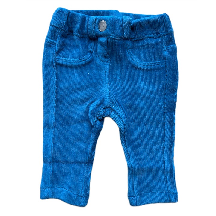 Gyermek nadrág, Chicco, pamut/elasztán/poliészter, kék, 56 CM