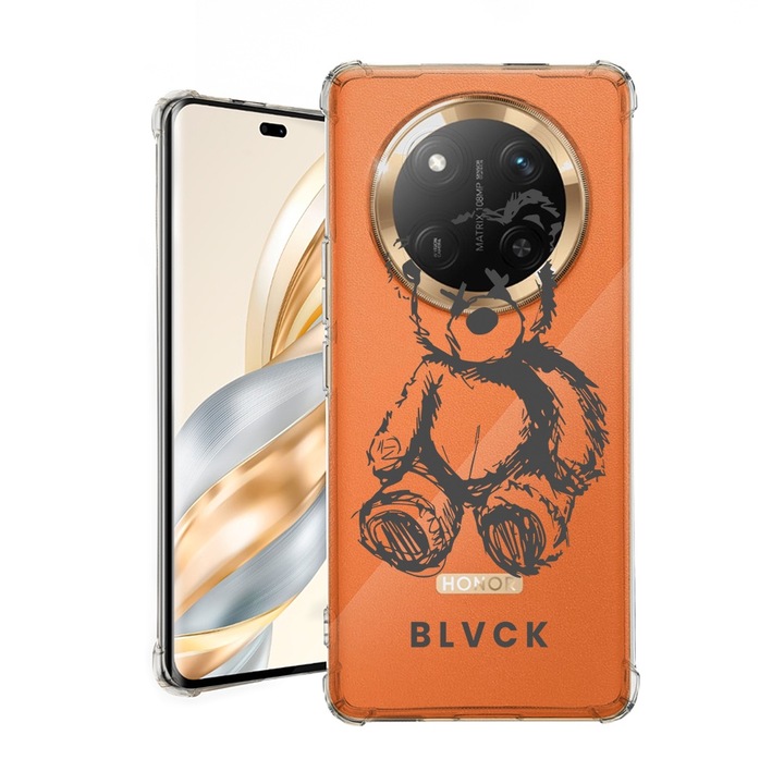 BestCase® Husa pentru Honor Magic7 Lite, Anti Shock 1.5MM, Teddy Bear blvck, Protectie camera, ecran si colturi, 1926355 AS 1459