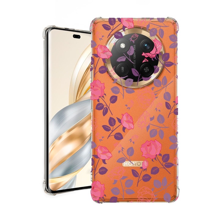 BestCase® Husa pentru Honor Magic7 Lite, Anti Shock 1.5MM, Rose, Protectie camera, ecran si colturi, 1926355 AS 168