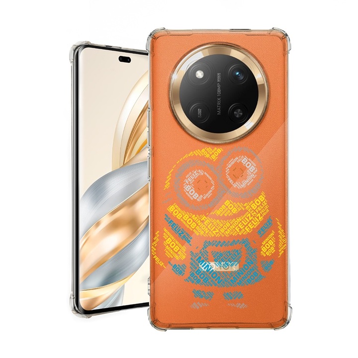 BestCase® Husa pentru Honor Magic7 Lite, Anti Shock 1.5MM, Calligraphy Minion, Protectie camera, ecran si colturi, 1926355 AS 1538