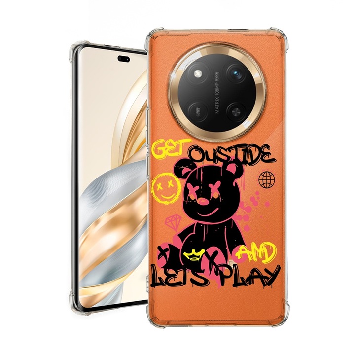 BestCase® Husa pentru Honor Magic7 Lite, Anti Shock 1.5MM, Teddy Bear Lets Play, Protectie camera, ecran si colturi, 1926355 AS 1554