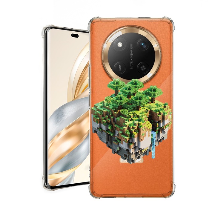 BestCase® Husa pentru Honor Magic7 Lite, Anti Shock 1.5MM, Minecraft, Protectie camera, ecran si colturi, 1926355 AS 1679
