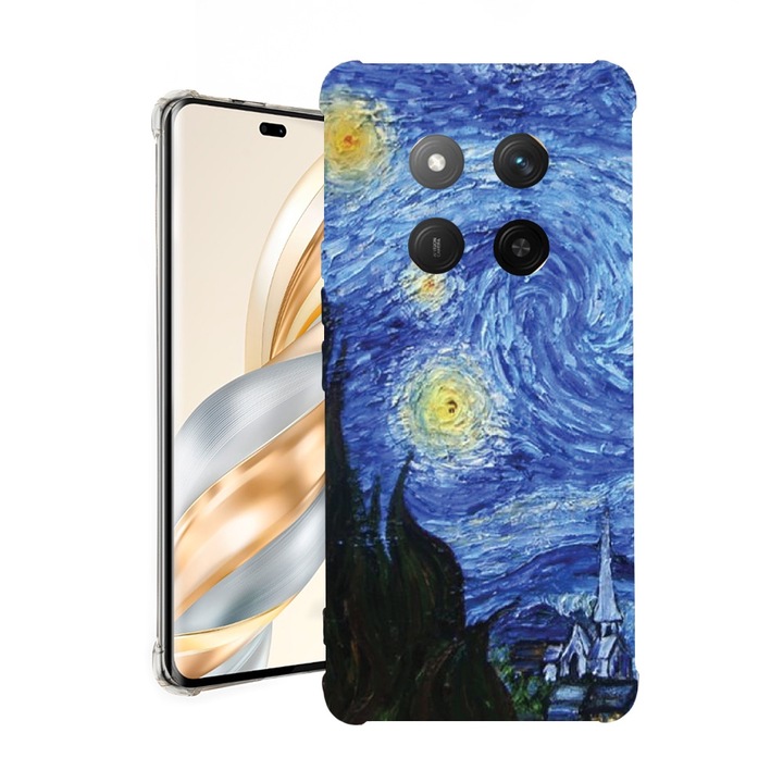 BestCase® Husa pentru Honor Magic7 Lite, Anti Shock 1.5MM, Van Gogh - Starry Night, Protectie camera, ecran si colturi, 1926355 AS 1269