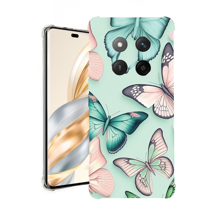 BestCase® Husa pentru Honor Magic7 Lite, Anti Shock 1.5MM, Butterfly Pattern, Protectie camera, ecran si colturi, 1926355 AS 1227