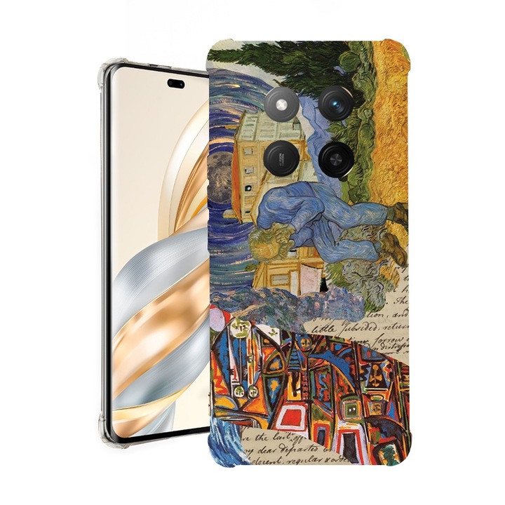 BestCase® Husa pentru Honor Magic7 Lite, Anti Shock 1.5MM, Van Gogh Style, Protectie camera, ecran si colturi, 1926355 AS 1275