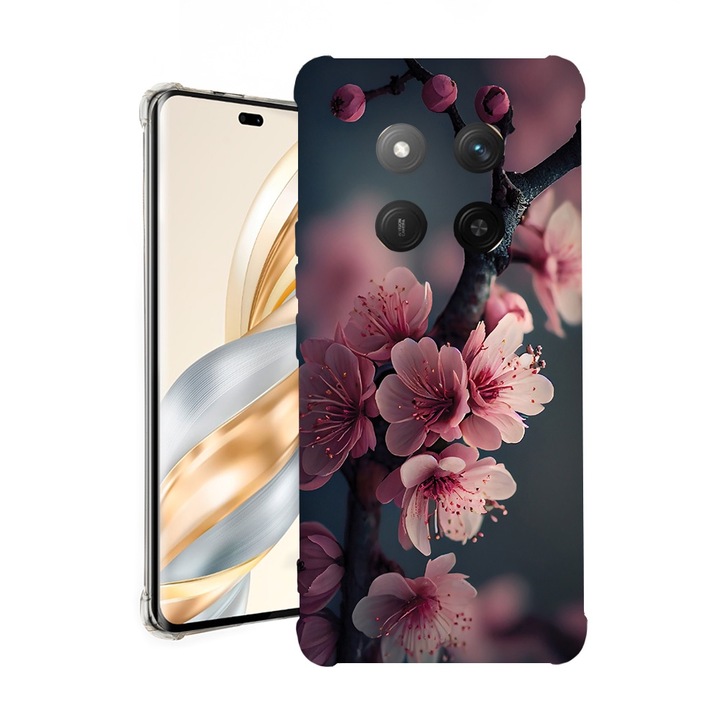 BestCase® Husa pentru Honor Magic7 Lite, Anti Shock 1.5MM, Cherry Blossom, Protectie camera, ecran si colturi, 1926355 AS 1374