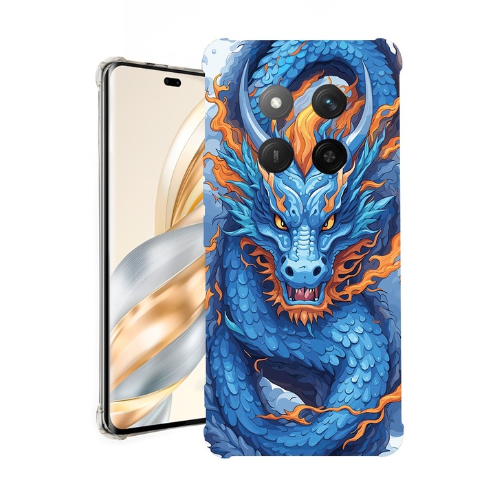 BestCase® Husa pentru Honor Magic7 Lite, Anti Shock 1.5MM, Blue Dragon, Protectie camera, ecran si colturi, 1926355 AS 1408
