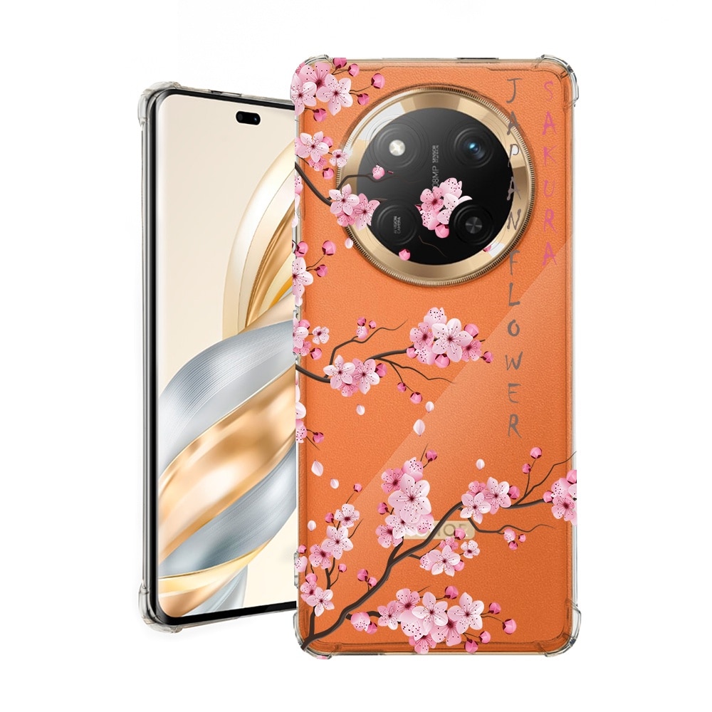 BestCase® Husa pentru Honor Magic7 Lite, Anti Shock 1.5MM, Cherry Blossom, Protectie camera, ecran si colturi, 1926355 AS 1834