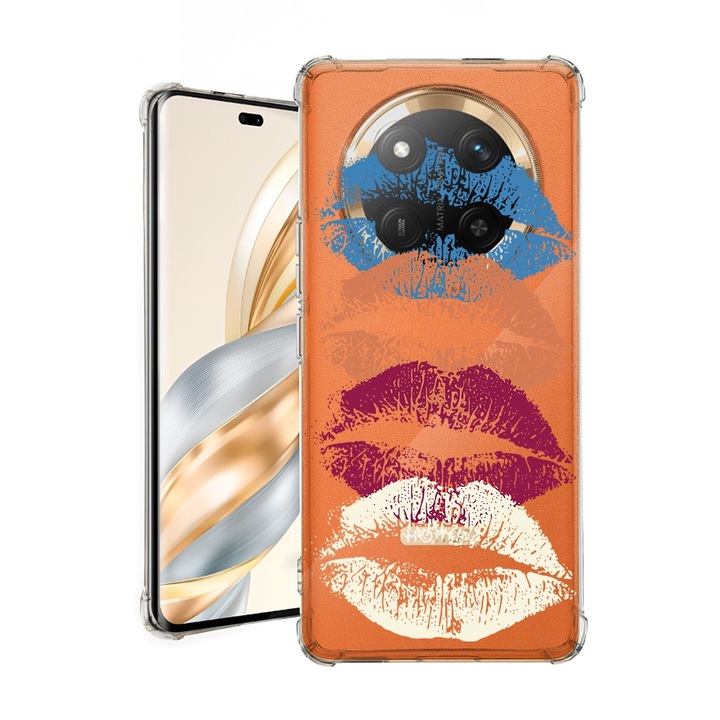 BestCase® Husa pentru Honor Magic7 Lite, Anti Shock 1.5MM, Kiss Kiss, Protectie camera, ecran si colturi, 1926355 AS 1807