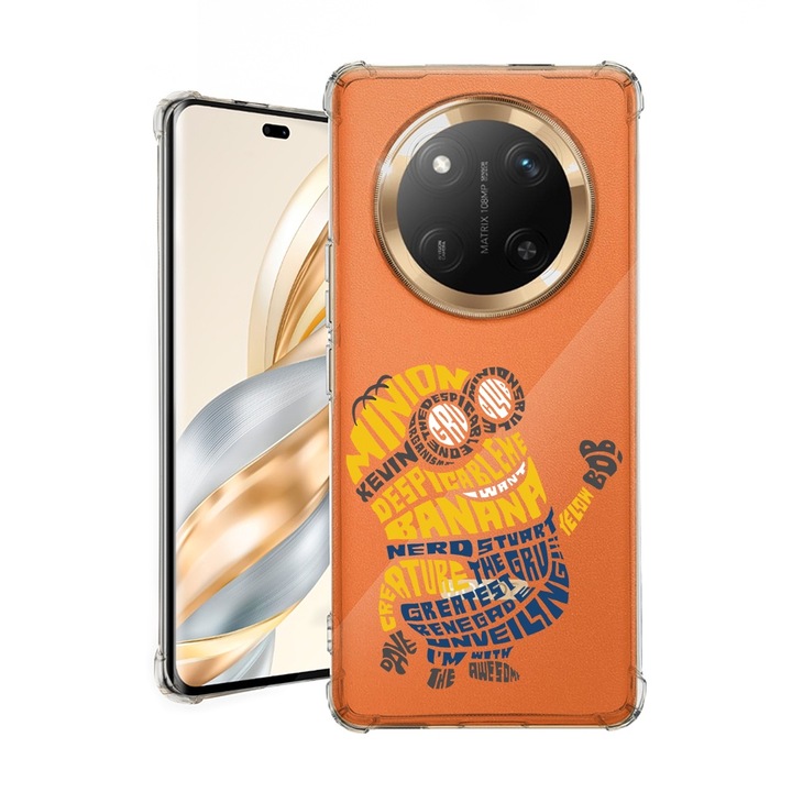 BestCase® Husa pentru Honor Magic7 Lite, Anti Shock 1.5MM, Calligraphy Minion, Protectie camera, ecran si colturi, 1926355 AS 1526