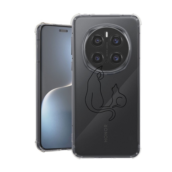 Силиконов калъф BestCase за Honor Magic7 Pro, Abstract Cat, Air-Cushion Technology, 1.5MM Anti Shock, 1926356 AS 738