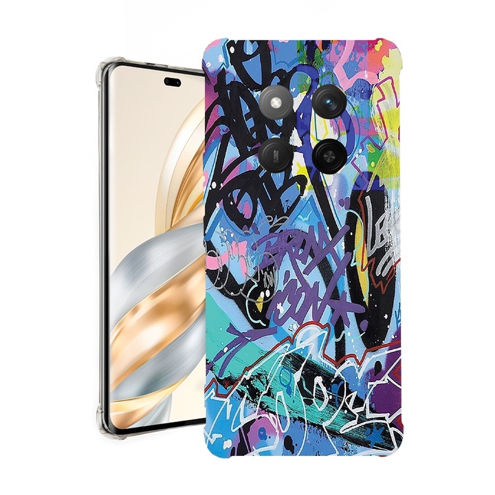 BestCase® Husa pentru Honor Magic7 Lite, Anti Shock 1.5MM, Graffiti, Protectie camera, ecran si colturi, 1926355 AS 1184