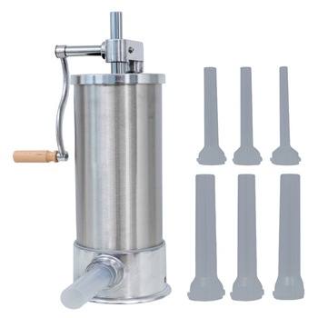Masina de umplut carnati 5.5Kg INOX, 6 Palnii Incluse, Alpin Profi, Aparat Vertical Profesional Masina de umplut carnati 5.5Kg INOX, 6 Palnii Incluse, Alpin Profi, Aparat Vertical Profesional