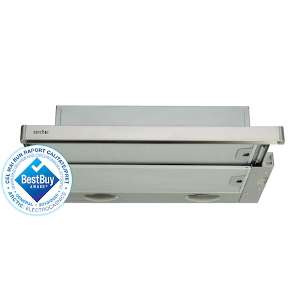 Hota incorporabila telescopica Arctic AHT60XN, Putere de absorbtie 280 m3/h, 1 motor, 60 cm, Inox