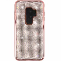 Husa cu Cristale Luxury pietre pietricele tip Swarovski Sclipici Samsung Galaxy S9 PLUS S9+ ROSE GOLD, ROZ