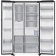 Хладилник Side by side Samsung RS90F65EDTEO, 621 л, 9" AI Home, SmartThings AI Energy, Full No Frost, Mono & Metal Cooling, Диспенсър за вода/лед, Цифров AI инверторен компресор, Клас D, В 178.4 см, Inox