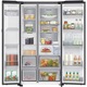 Хладилник Side by side Samsung RS90F65EDTEO, 621 л, 9" AI Home, SmartThings AI Energy, Full No Frost, Mono & Metal Cooling, Диспенсър за вода/лед, Цифров AI инверторен компресор, Клас D, В 178.4 см, Inox