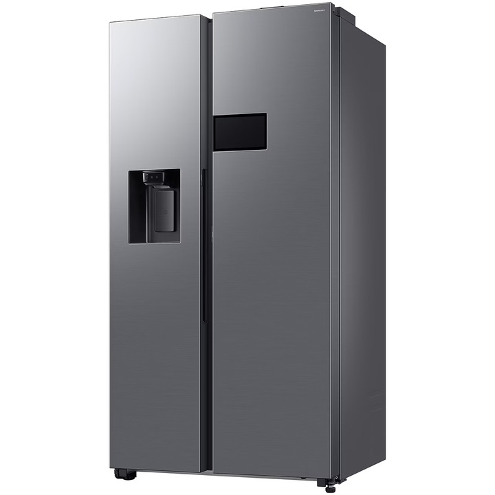 Хладилник Side by side Samsung RS90F65EDTEO, 621 л, 9" AI Home, SmartThings AI Energy, Full No Frost, Mono & Metal Cooling, Диспенсър за вода/лед, Цифров AI инверторен компресор, Клас D, В 178.4 см, Inox