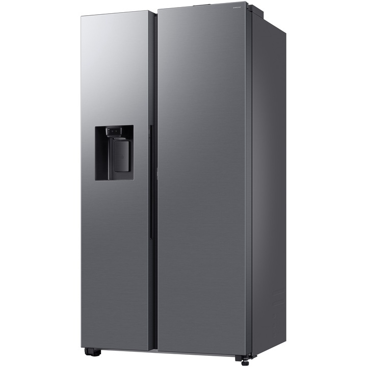 Хладилник Side by side Samsung RS80F67KCTEO, 634 л, SmartThings AI Energy, Full No Frost, Twin & Metal Cooling, Диспенсър за вода/лед, Цифров инверторен компресор, Клас C, H 178,4 см, Inox