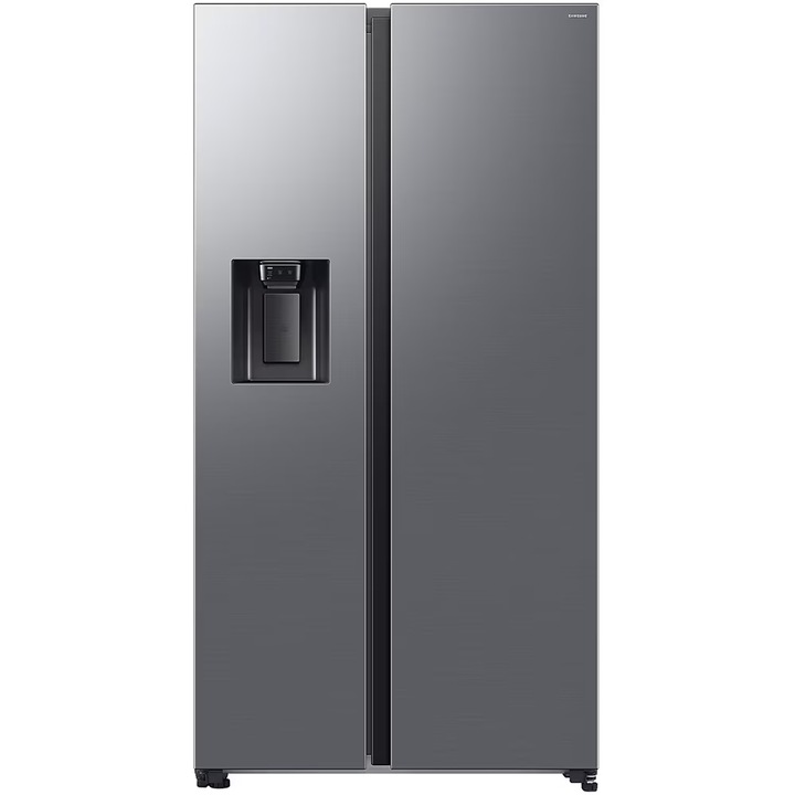 Samsung RS70F64KDTEO Side by side hűtőszekrény, 640l, SmartThings AI Energy, Full No Frost, Mono & Metal Cooling, Víz/jég adagoló csatlakozással, Digital Inverter Compressor, D energiaosztály, H: 178.4cm, Rozsdamentes acél