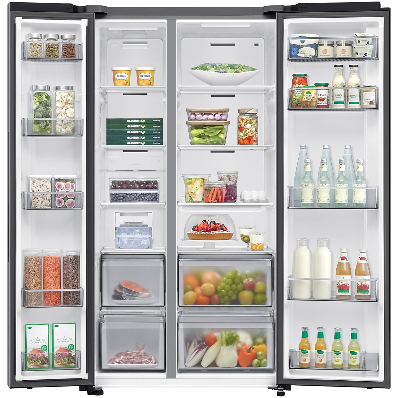 Side by side Samsung RS70F65QETEO, 659 l, SmartThings AI Energy