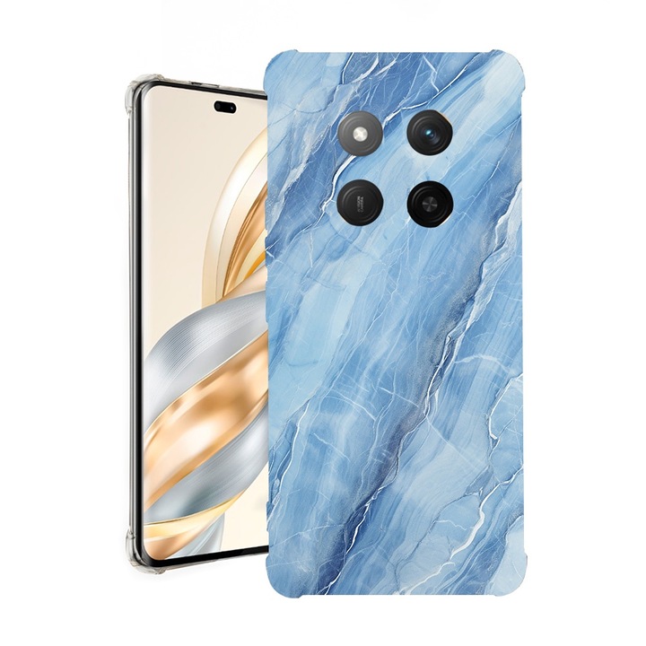 BestCase® Husa pentru Honor Magic7 Lite, Anti Shock 1.5MM, Blue Marble, Protectie camera, ecran si colturi, 1926355 AS 1255