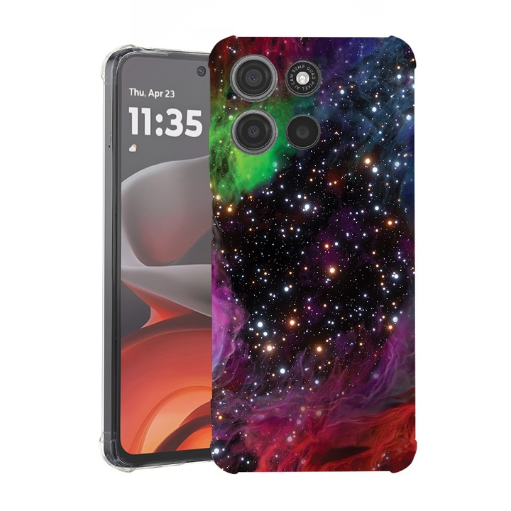 BestCase® Husa pentru Motorola Moto G15, Anti Shock 1.5MM, Galaxies, Protectie camera, ecran si colturi, 1926358 AS 1344