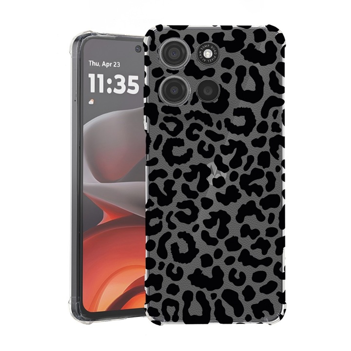 BestCase® Husa pentru Motorola Moto G15, Anti Shock 1.5MM, Leopard, Protectie camera, ecran si colturi, 1926358 AS 1057