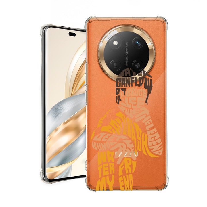 BestCase® Husa pentru Honor Magic7 Lite, Anti Shock 1.5MM, Calligraphy Bruce Lee, Protectie camera, ecran si colturi, 1926355 AS 1517