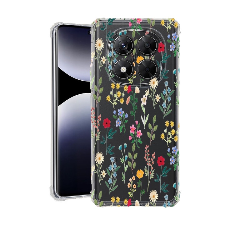 BestCase® Husa pentru Xiaomi Redmi Note 14 Pro 5G, Anti Shock 1.5MM, Spring Flowers, Protectie camera, ecran si colturi, 1938409 AS 635