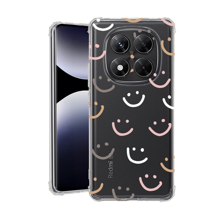 BestCase® Husa pentru Xiaomi Redmi Note 14 Pro 5G, Anti Shock 1.5MM, Smile Please, Protectie camera, ecran si colturi, 1938409 AS 985