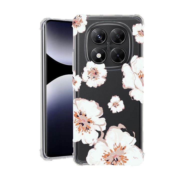 BestCase® Husa pentru Xiaomi Redmi Note 14 Pro Plus, Anti Shock 1.5MM, Pastel Colors - Flowers, Protectie camera, ecran si colturi, 1938410 AS 499