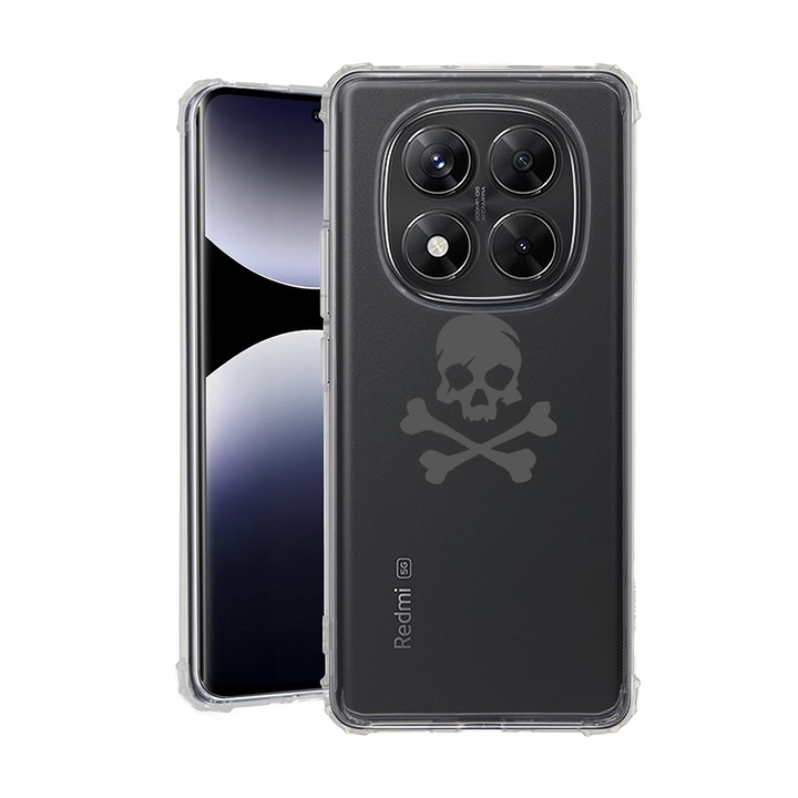 BestCase® Husa pentru Xiaomi Redmi Note 14 Pro Plus, Anti Shock 1.5MM, Skull, Protectie camera, ecran si colturi, 1938410 AS 1473