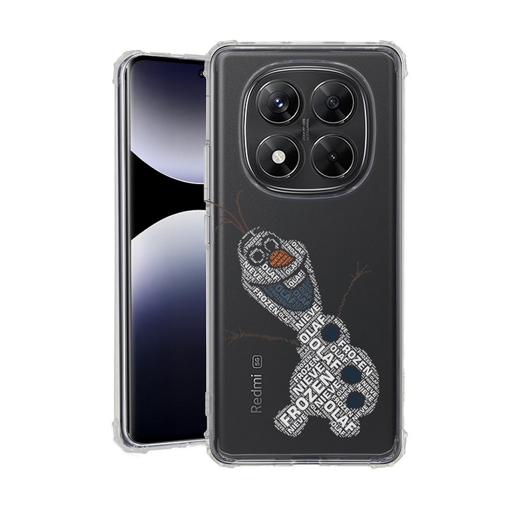 BestCase® Husa pentru Xiaomi Redmi Note 14 Pro Plus, Anti Shock 1.5MM, Calligraphy Olaf, Protectie camera, ecran si colturi, 1938410 AS 1539