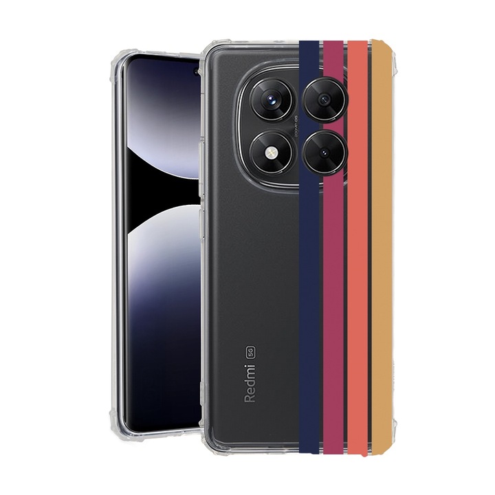BestCase® Husa pentru Xiaomi Redmi Note 14 Pro Plus, Anti Shock 1.5MM, Retro Lines, Protectie camera, ecran si colturi, 1938410 AS 1478