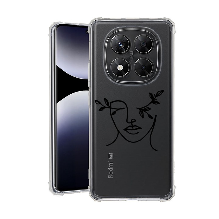 BestCase® Husa pentru Xiaomi Redmi Note 14 Pro Plus, Anti Shock 1.5MM, Woman Abstract, Protectie camera, ecran si colturi, 1938410 AS 736