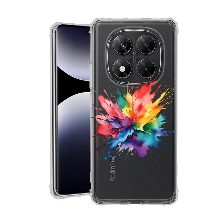 BestCase® Husa pentru Xiaomi Redmi Note 14 Pro Plus, Anti Shock 1.5MM, Color Splash, Protectie camera, ecran si colturi, 1938410 AS 1598