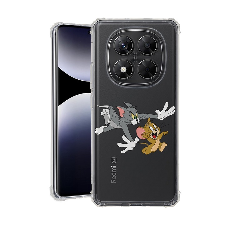 BestCase® Husa pentru Xiaomi Redmi Note 14 Pro 5G, Anti Shock 1.5MM, Tom And Jerry, Protectie camera, ecran si colturi, 1938409 AS 1657